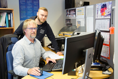 Technical Purchasers Vesa Kuusisto (Left), and Manu Hirvilammi use Agilon portal in their daily work.