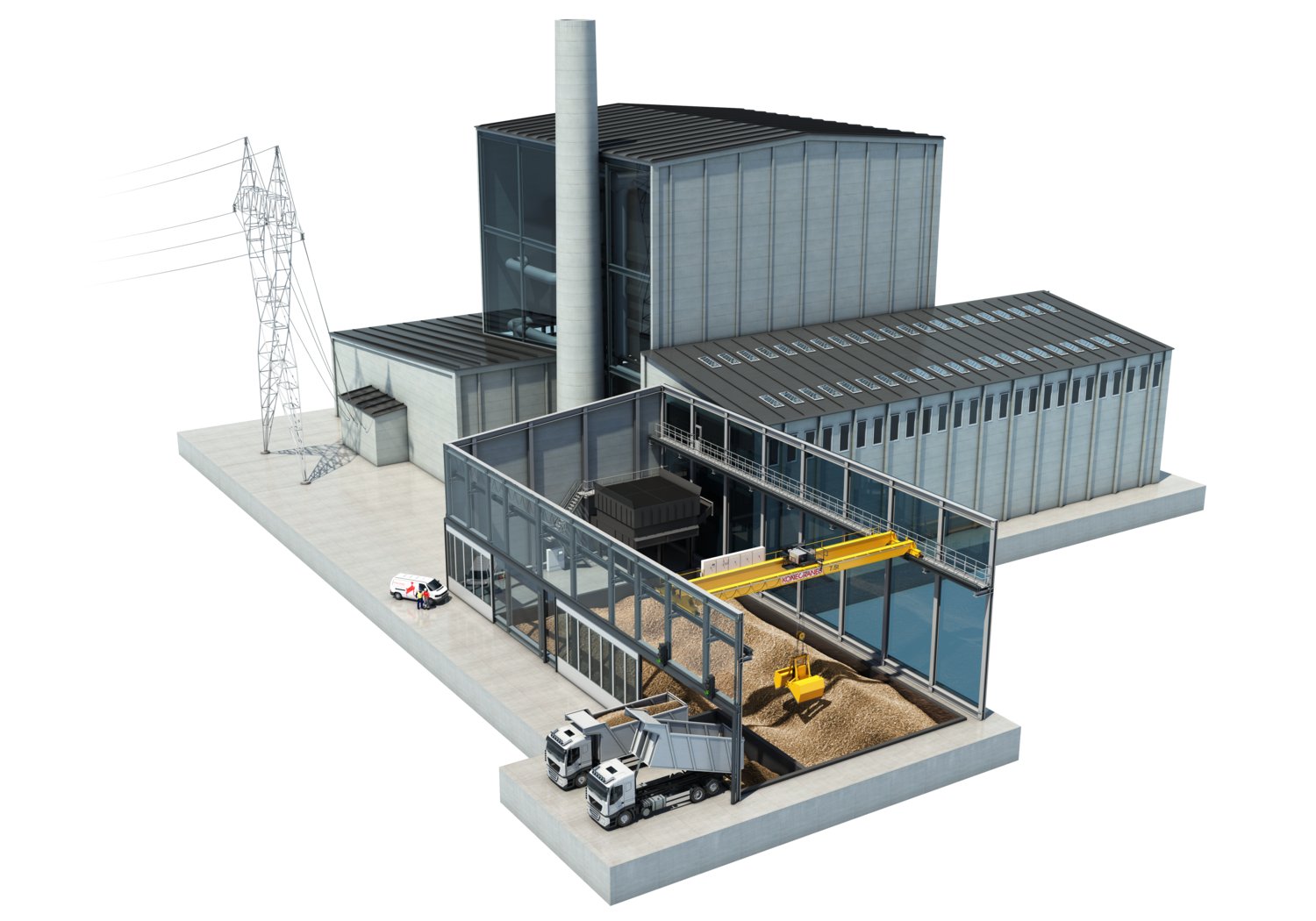 Biomass plant layout